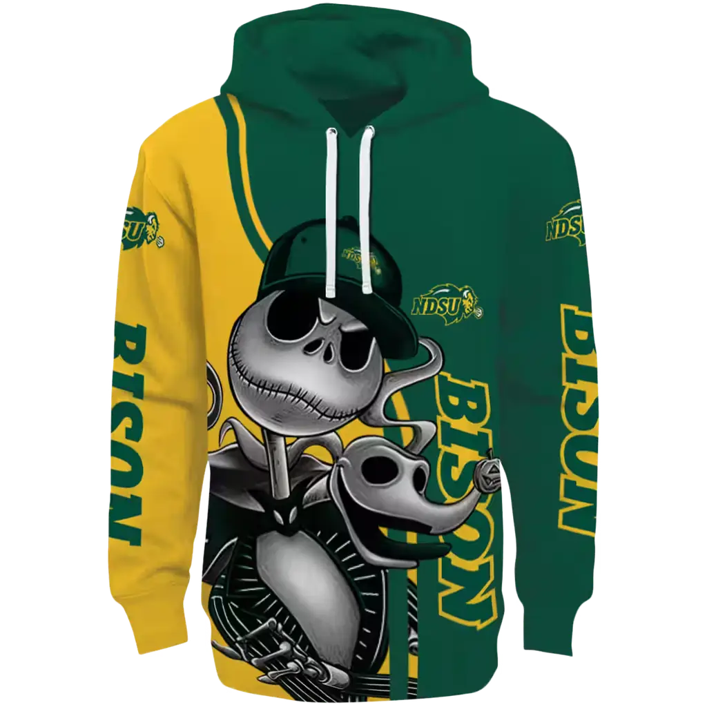 north dakota state bison jack skellington green hoodie best selling north dakota state bison jack skellington green hoodie best selling