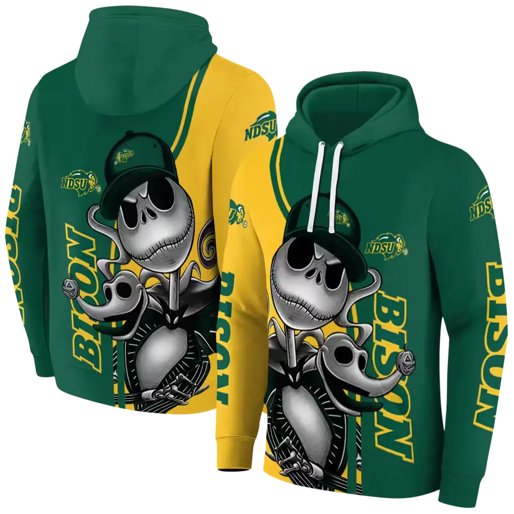 north dakota state bison jack skellington green hoodie fashion forward north dakota state bison jack skellington green hoodie fashion forward
