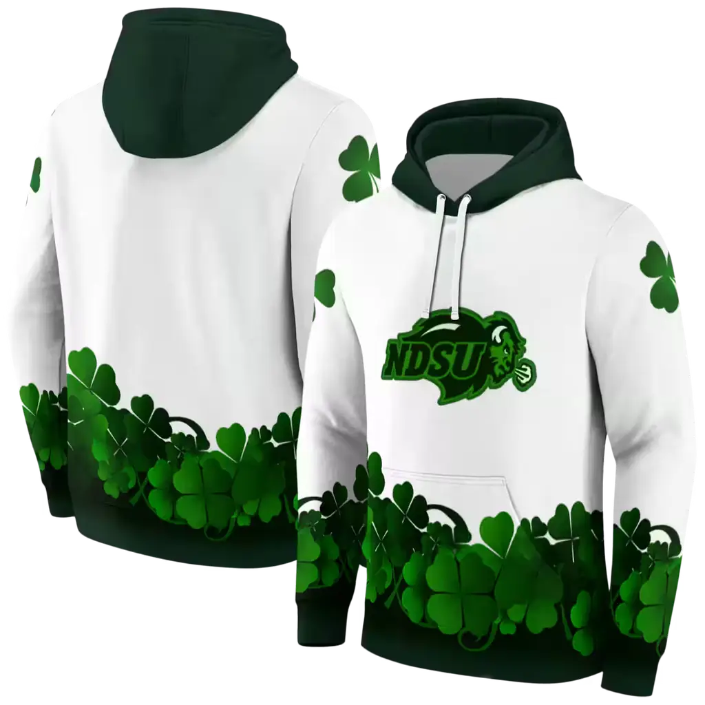 north dakota state bison lucky motif white green hoodie fashion forward north dakota state bison lucky motif white green hoodie fashion forward