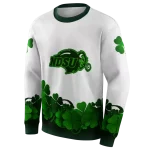 north dakota state bison lucky motif white green hoodie best selling