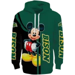 north dakota state bison mickey mouse green black hoodie best selling