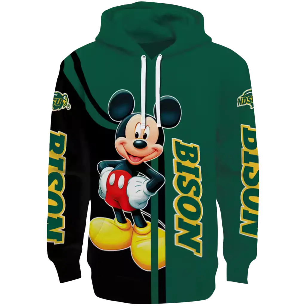 north dakota state bison mickey mouse green black hoodie best selling north dakota state bison mickey mouse green black hoodie best selling