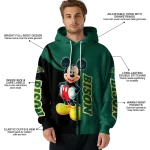 north dakota state bison mickey mouse green black hoodie best selling