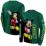 north dakota state bison mickey mouse green black hoodie best selling