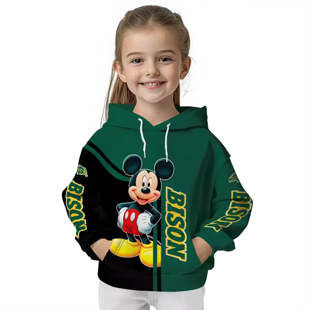 north dakota state bison mickey mouse green black hoodie top rated north dakota state bison mickey mouse green black hoodie top rated