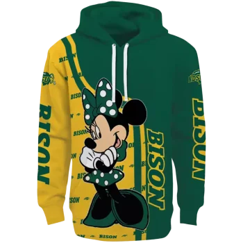 north dakota state bison minnie mouse green hoodie best selling