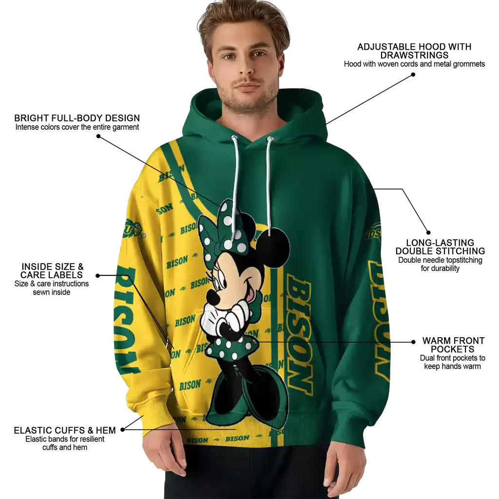 north dakota state bison minnie mouse green hoodie latest model north dakota state bison minnie mouse green hoodie latest model