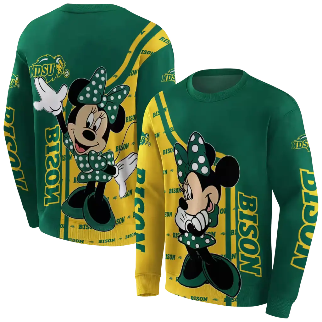 north dakota state bison minnie mouse green hoodie premium grade north dakota state bison minnie mouse green hoodie premium grade