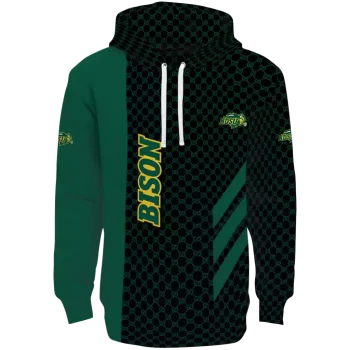 north dakota state bison monogram pattern green hoodie best selling