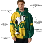 north dakota state bison playful snoopy green hoodie best selling