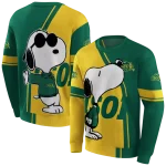 north dakota state bison playful snoopy green hoodie best selling