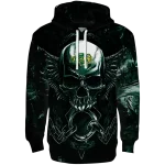 north dakota state bison skull artwork green black hoodie best selling