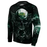 north dakota state bison skull artwork green black hoodie best selling