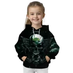 north dakota state bison skull artwork green black hoodie best selling