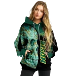 north dakota state bison skull motif green black hoodie best selling