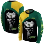 north dakota state bison skull punisher yellow black hoodie best selling