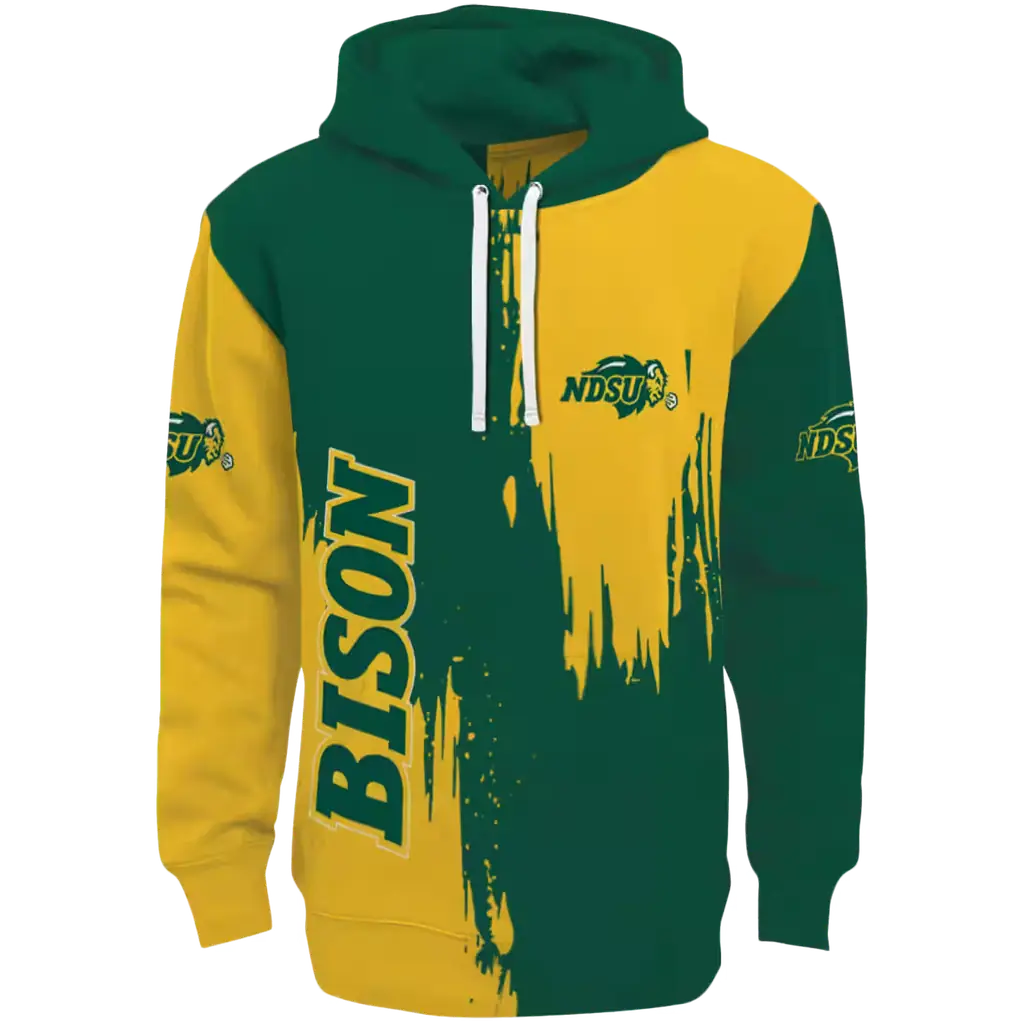 north dakota state bison splatter effect green hoodie best selling north dakota state bison splatter effect green hoodie best selling