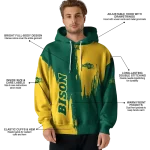 north dakota state bison splatter effect green hoodie best selling