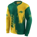 north dakota state bison splatter effect green hoodie best selling