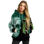 north dakota state bison sugar skull green black hoodie best selling