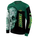 north dakota state bison sugar skull green black hoodie best selling