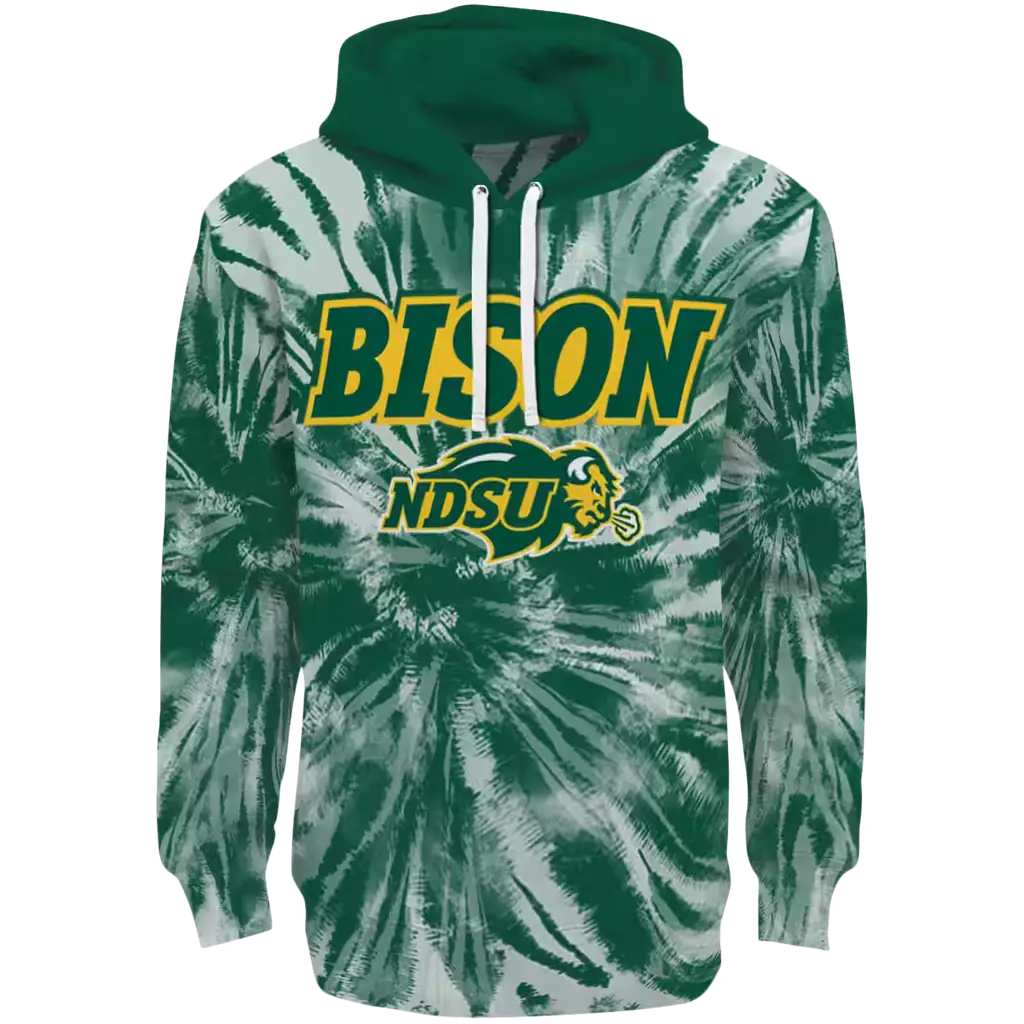 north dakota state bison tie dye pattern green hoodie best selling north dakota state bison tie dye pattern green hoodie best selling