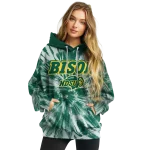 north dakota state bison tie dye pattern green hoodie best selling