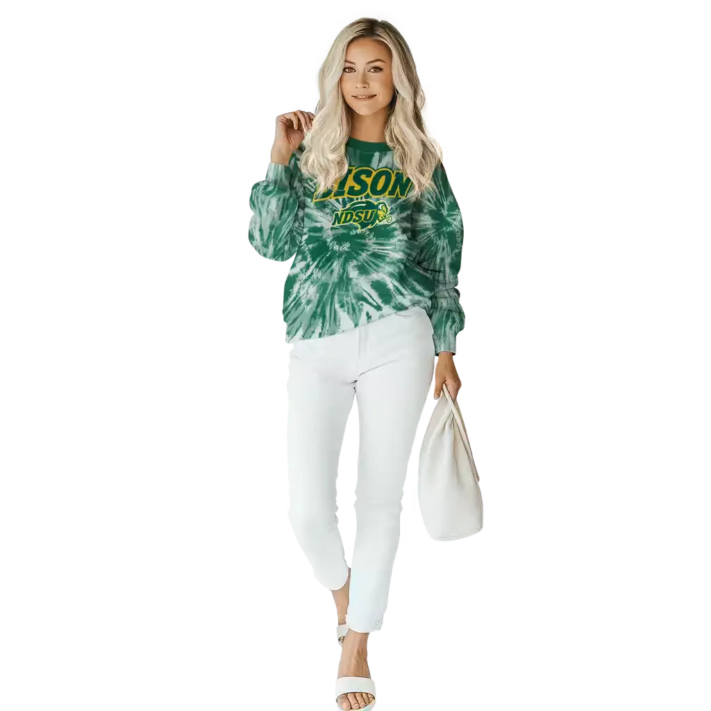 north dakota state bison tie dye pattern green hoodie trendy north dakota state bison tie dye pattern green hoodie trendy