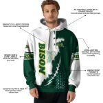 north dakota state bison triangular pattern green white hoodie best selling