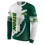 north dakota state bison triangular pattern green white hoodie best selling