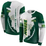 north dakota state bison triangular pattern green white hoodie best selling