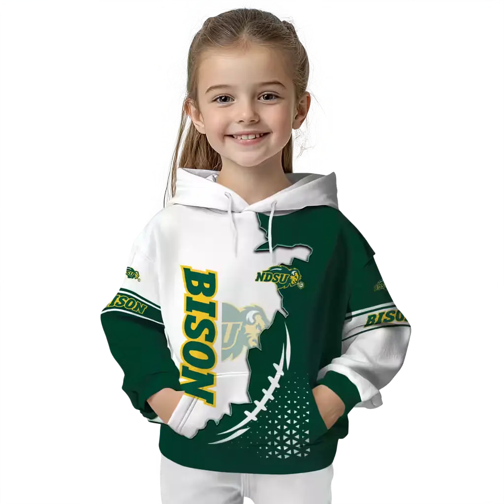 north dakota state bison triangular pattern green white hoodie top rated north dakota state bison triangular pattern green white hoodie top rated