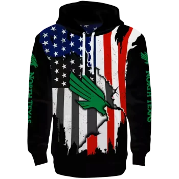 north texas mean green american pride black hoodie best selling