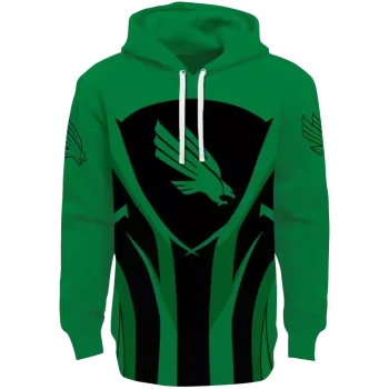 north texas mean green concentric lines green black hoodie best selling