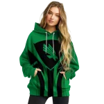 north texas mean green concentric lines green black hoodie best selling