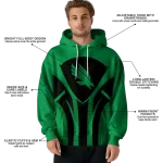 north texas mean green concentric lines green black hoodie best selling