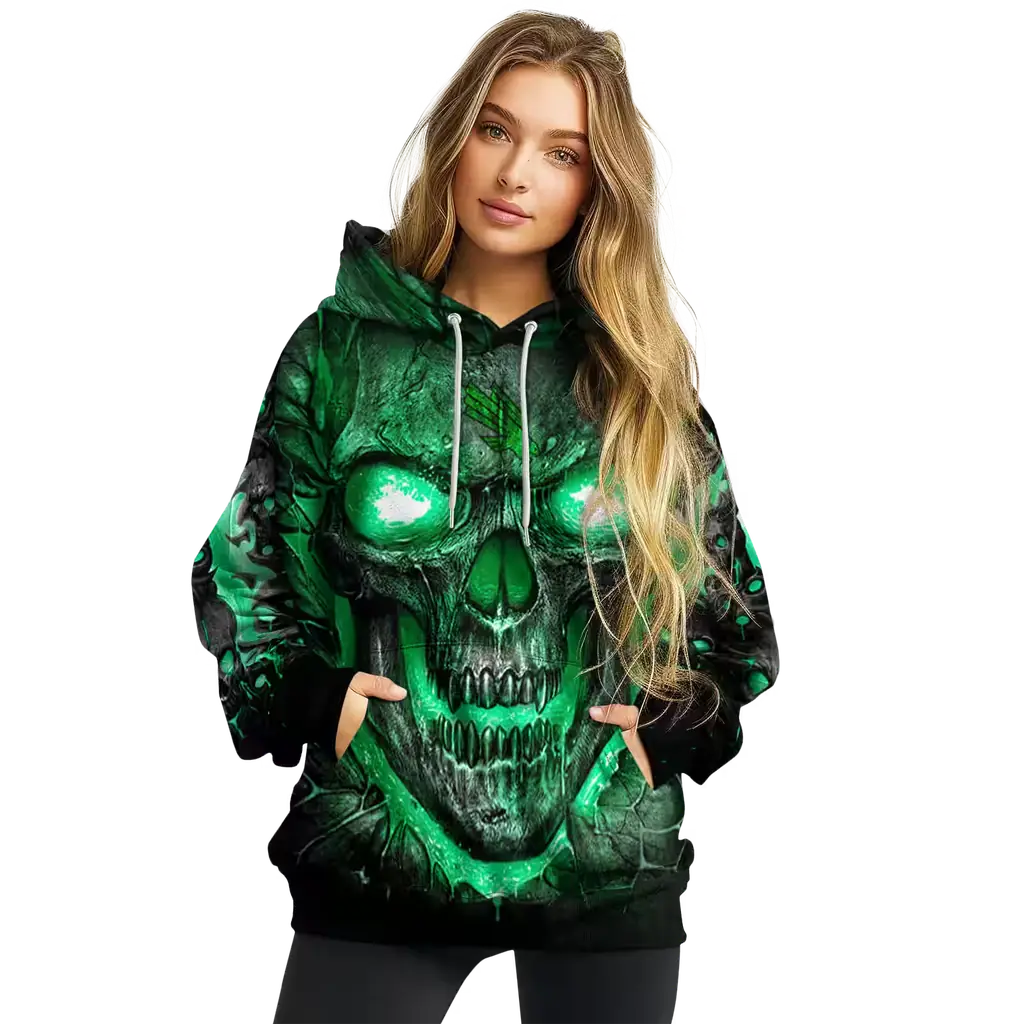 north texas mean green demonic skull green black hoodie high quality north texas mean green demonic skull green black hoodie high quality