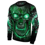 north texas mean green demonic skull green black hoodie best selling