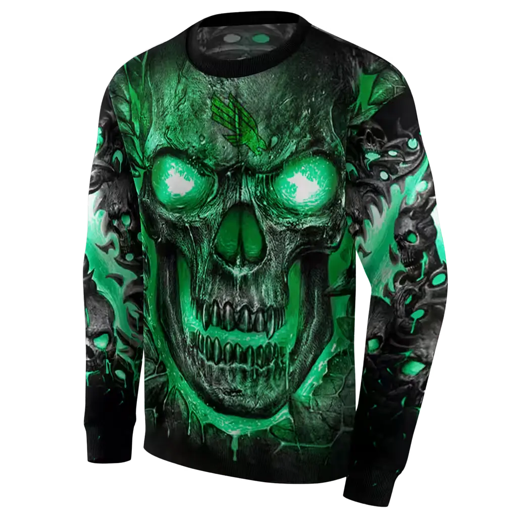 north texas mean green demonic skull green black hoodie new arrival north texas mean green demonic skull green black hoodie new arrival