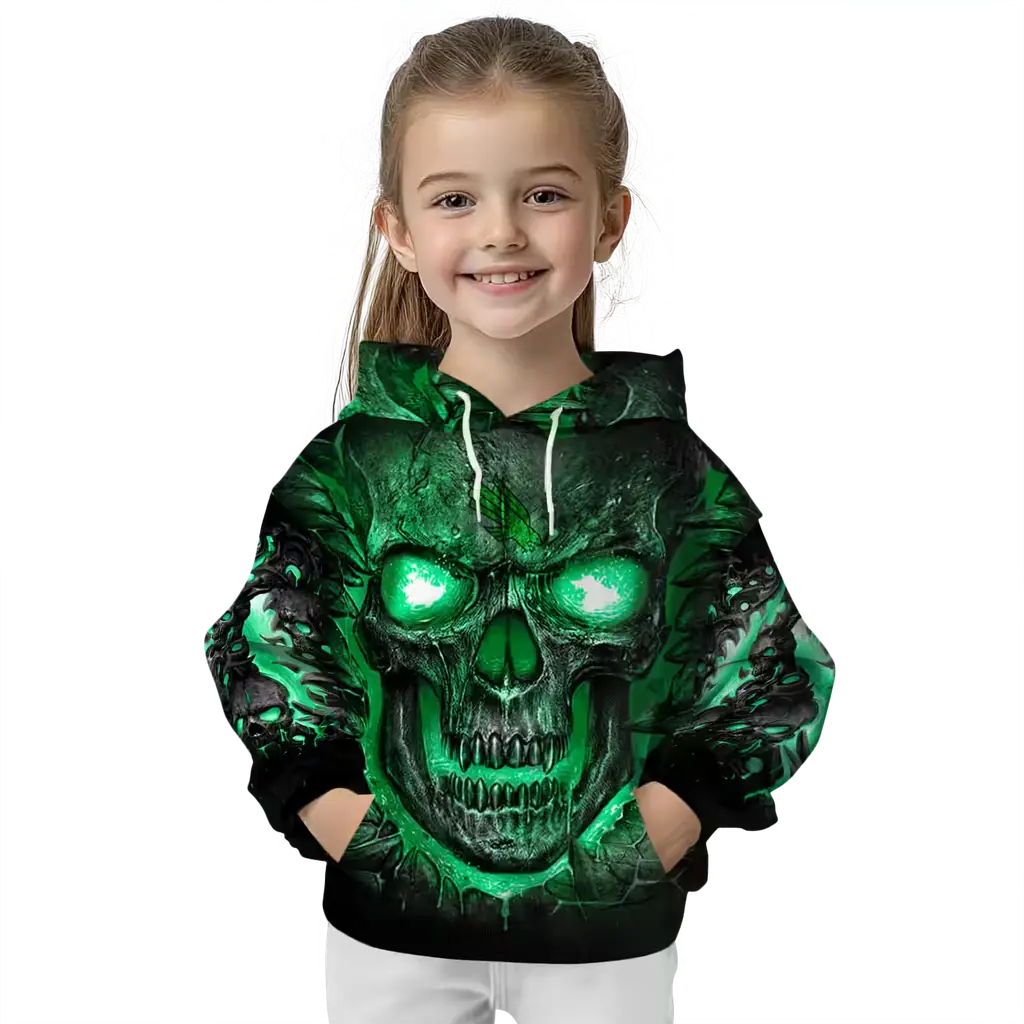 north texas mean green demonic skull green black hoodie top rated north texas mean green demonic skull green black hoodie top rated