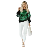 north texas mean green demonic skull green black hoodie best selling