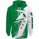 north texas mean green dynamic slash green white hoodie best selling