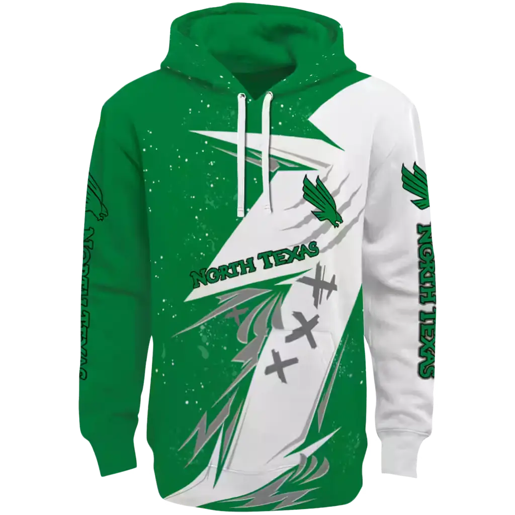 north texas mean green dynamic slash green white hoodie best selling north texas mean green dynamic slash green white hoodie best selling