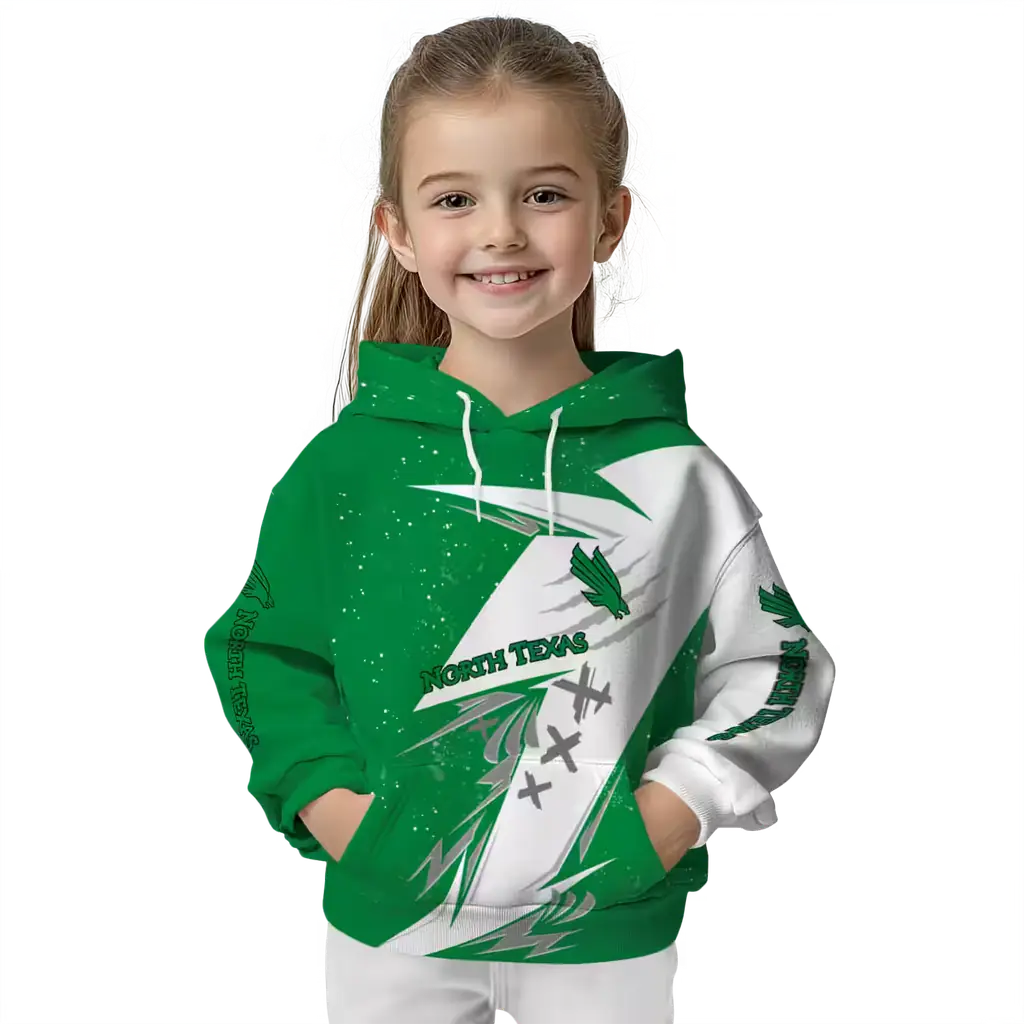north texas mean green dynamic slash green white hoodie top rated north texas mean green dynamic slash green white hoodie top rated