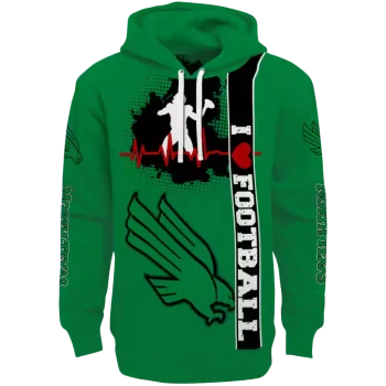 north texas mean green football heartbeat green hoodie best selling
