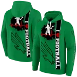 north texas mean green football heartbeat green hoodie best selling