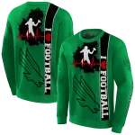 north texas mean green football heartbeat green hoodie best selling