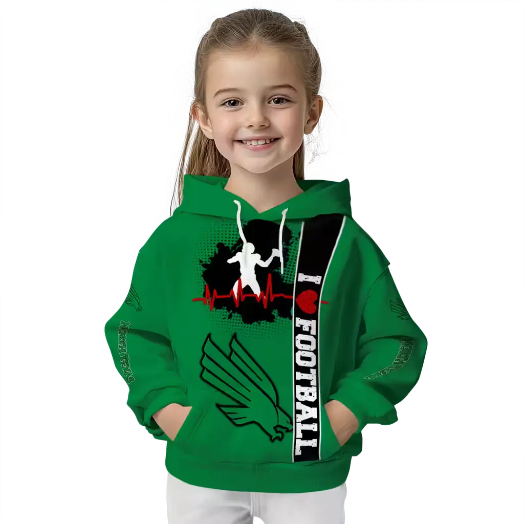 north texas mean green football heartbeat green hoodie top rated north texas mean green football heartbeat green hoodie top rated