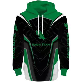 north texas mean green futuristic pattern green black hoodie best selling