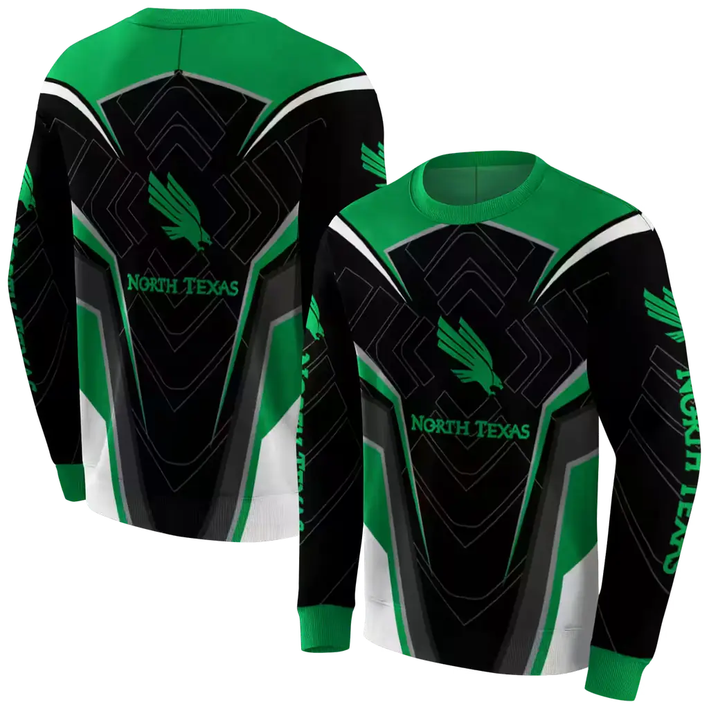 north texas mean green futuristic pattern green black hoodie premium grade north texas mean green futuristic pattern green black hoodie premium grade